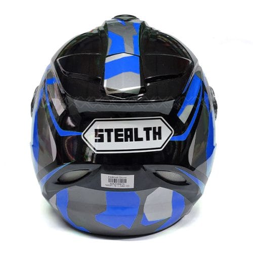 Stealth Helmet 882 Decor Black/Blue Dual Visor - Image 3