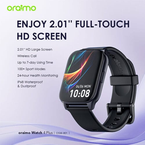 Oraimo Watch 4 Plus Smart Watch OSW-801 - Image 2