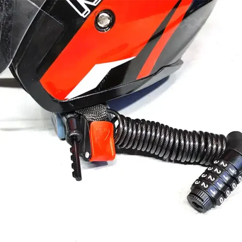 Lock for Helmet(half face) Secutiry Metal 4 Digit Combination - Image 2